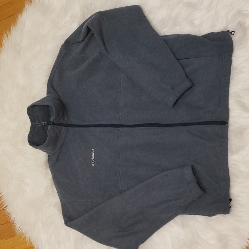 Men's Gray Columbia Full Zip Fleece Jacket